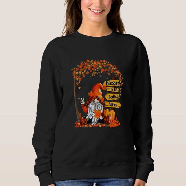 Sweatshirt Womens Thankful Blessed To Be Called Nanny Pumpkin (Devant)