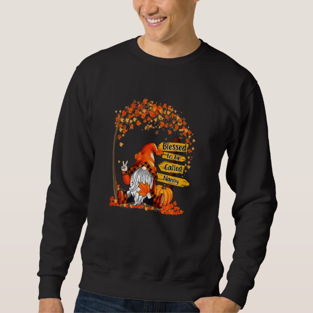 Sweatshirt Womens Thankful Blessed To Be Called Nanny Pumpkin (Devant)