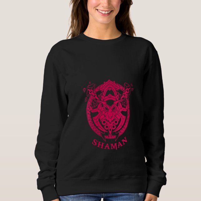 Sweatshirt Womens Wow Shaman Gamer (Devant)