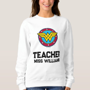 Sweatshirt Wonder Woman   Logo Cercle & Etoiles