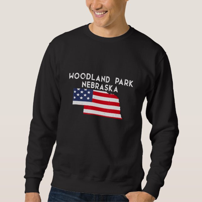 Sweatshirt Woodland Park Nebraska USA State America Travel Ne (Devant)