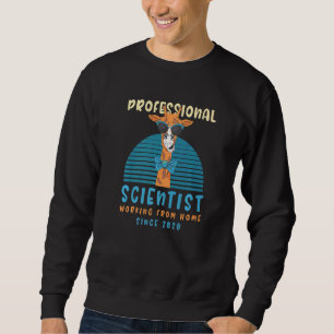 Sweatshirt Working From Home Scientist Science Llama Data Sci