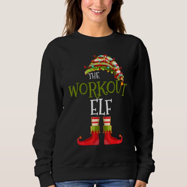 Sweatshirt workout Elf Group Matching Family Christmas (Devant)
