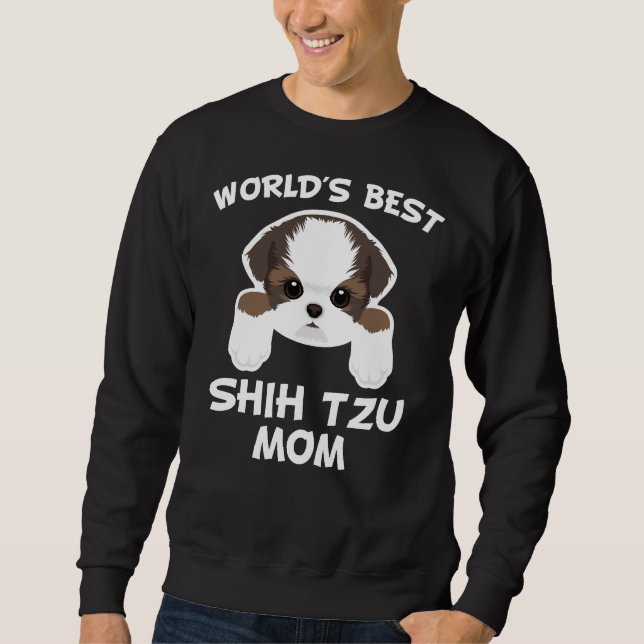 Sweatshirt World S Meilleur Chih Tzu Maman Relaxée (Devant)