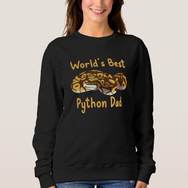 Sweatshirt Worlds Best Python père propriétaire de serpent (Devant)