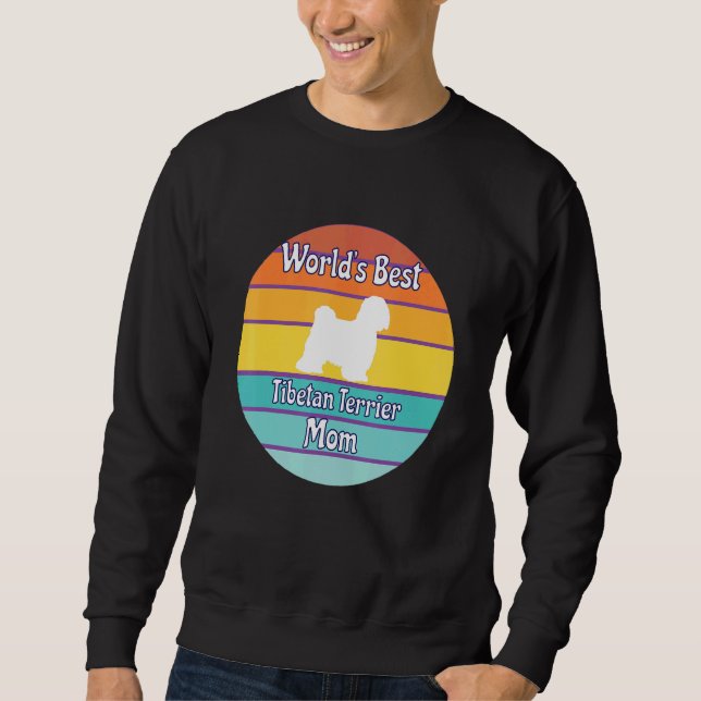 Sweatshirt World's Best Tibetan Terrier Mom (Devant)