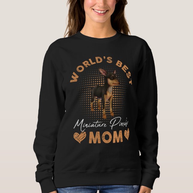 Sweatshirt Worldu2019s Meilleure Miniature Pinscher Maman Chi (Devant)