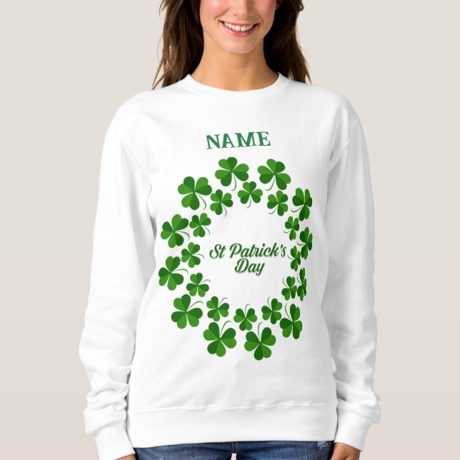 Sweatshirt Wreath de la Saint Patrick Thunder_Cove (Devant)