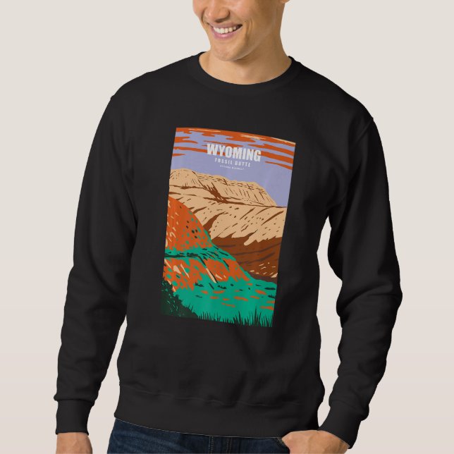 Sweatshirt Wyoming Fossil Butte National Monument Adventure C (Devant)