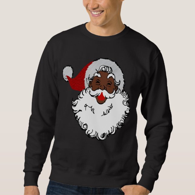 Sweatshirt xmas black santa claus (Devant)