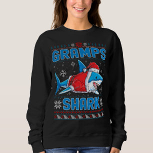 Sweatshirt Xmas Gramps Père Noël Shark Lover Noël famille Ugl