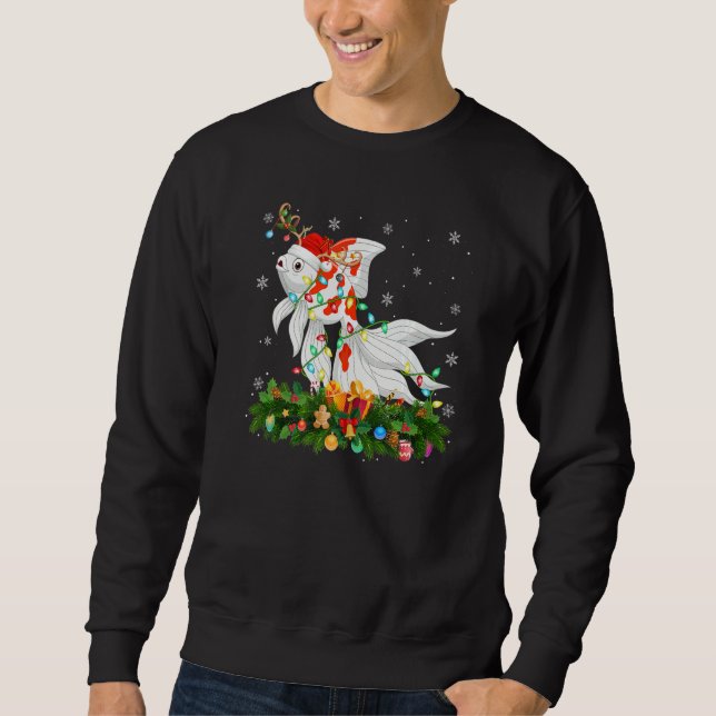 Sweatshirt Xmas Holiday Reindeer Hat Santa Goldfish Christmas (Devant)