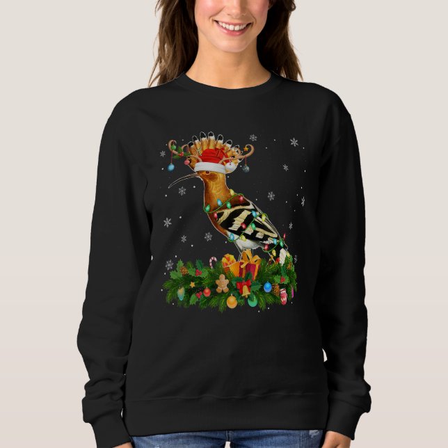 Sweatshirt Xmas Holiday Reindeer Hat Santa Hoopoes Bird Chris (Devant)