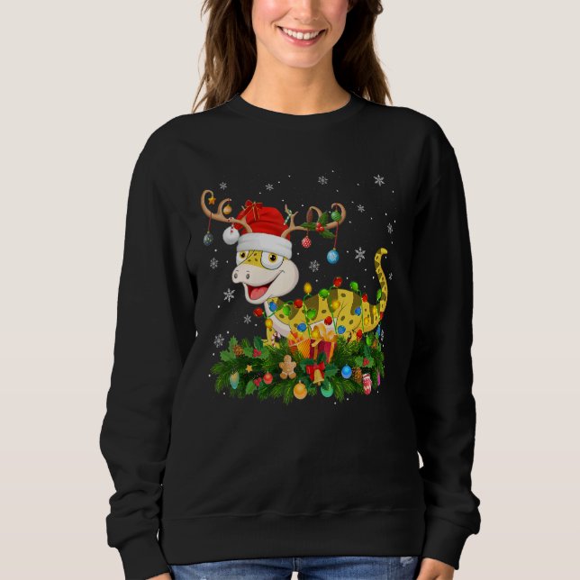 Sweatshirt Xmas Holiday Reindeer Hat Santa Lizard Christmas (Devant)