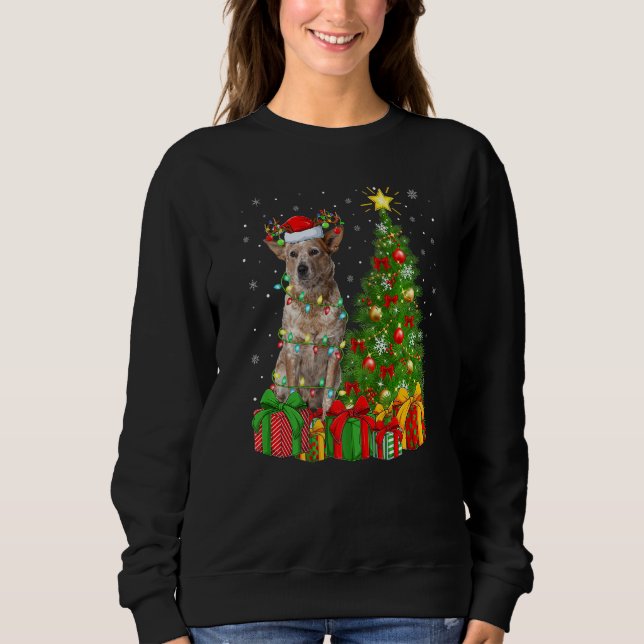 Sweatshirt Xmas Holiday Santa Australian Cattle Dog Christmas (Devant)