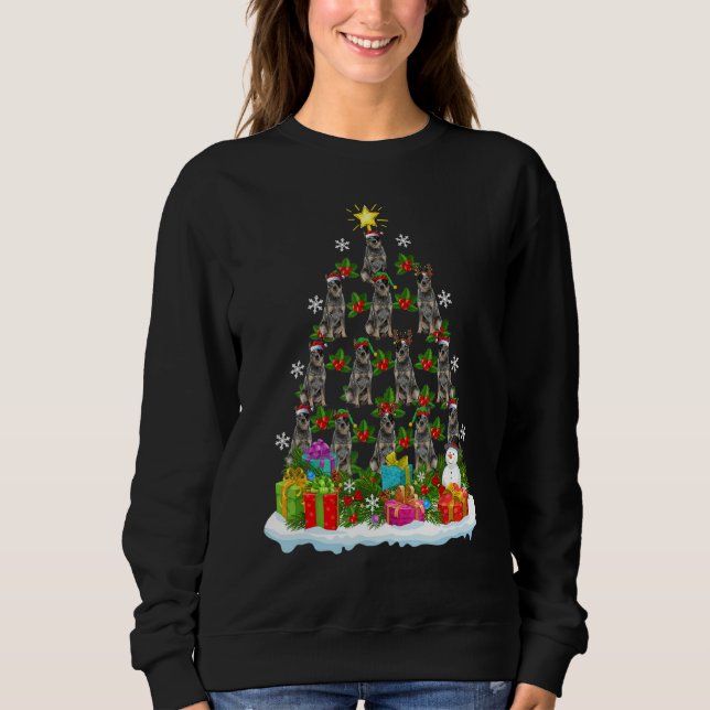 Sweatshirt Xmas Holiday Santa Australian Cattle Dog Christmas (Devant)