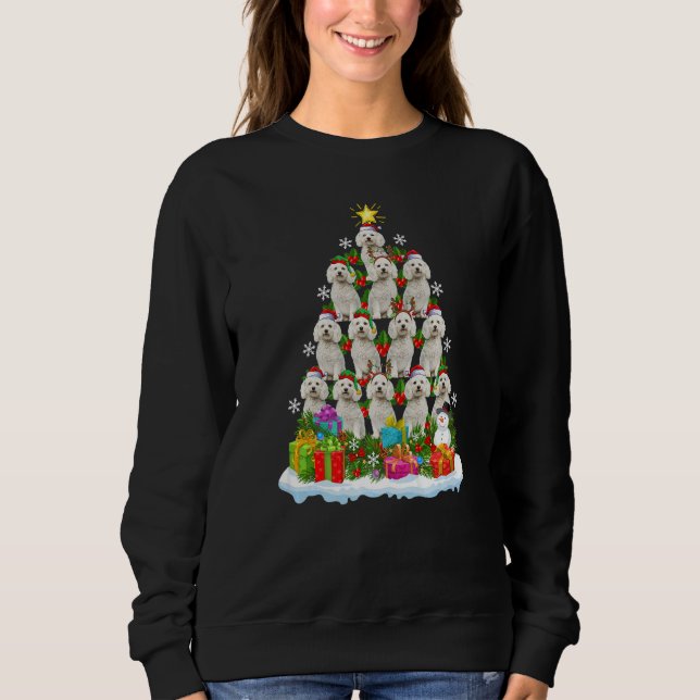 Sweatshirt Xmas Holiday  Santa Bichon Frise Dog Christmas Tre (Devant)