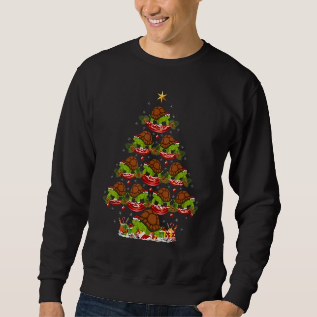 Sweatshirt Xmas Holiday Santa Giant Tortoise Christmas Tree (Devant)