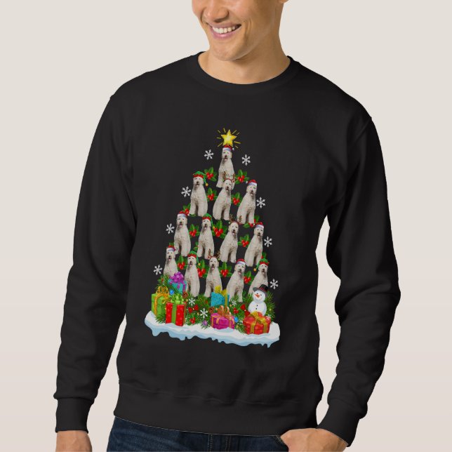 Sweatshirt Xmas Holiday  Santa Labradoodle Dog Christmas Tree (Devant)