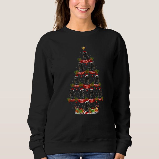 Sweatshirt Xmas Holiday  Santa Portuguese Water Dog Christmas (Devant)