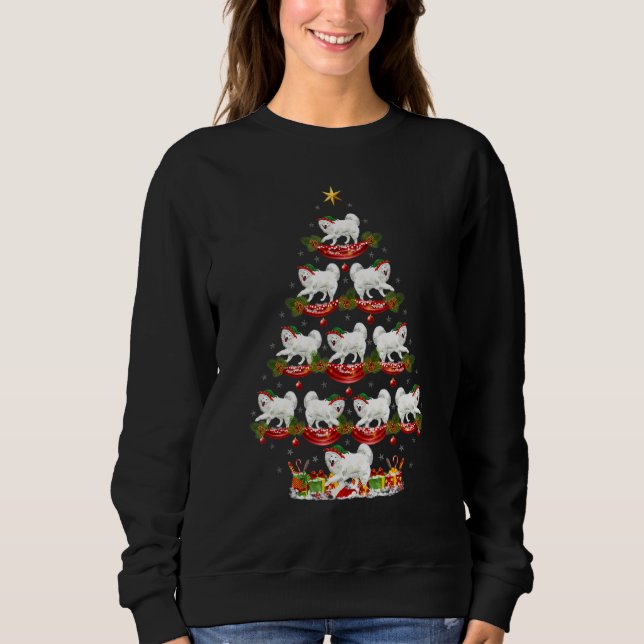Sweatshirt Xmas Holiday   Santa Samoyed Dog Christmas Tree (Devant)