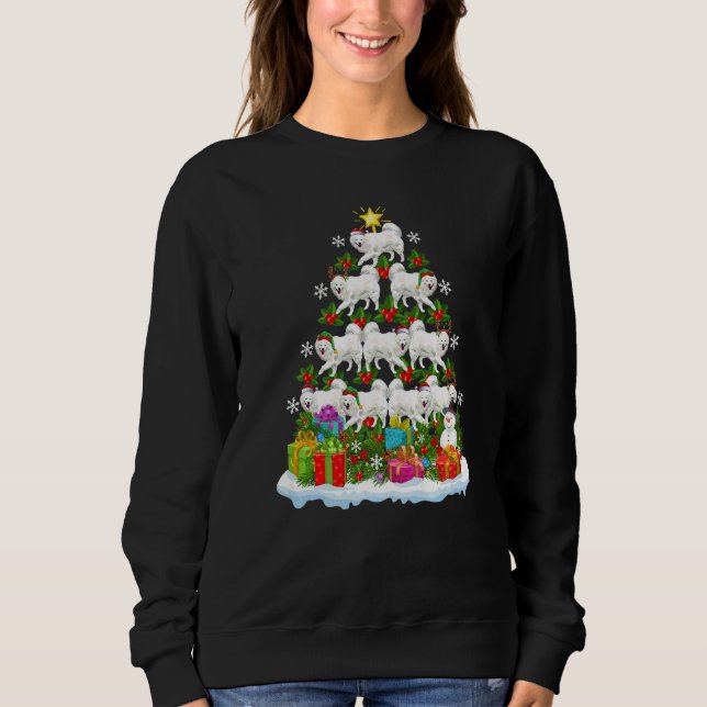 Sweatshirt Xmas Holiday  Santa Samoyed Dog Christmas Tree (Devant)