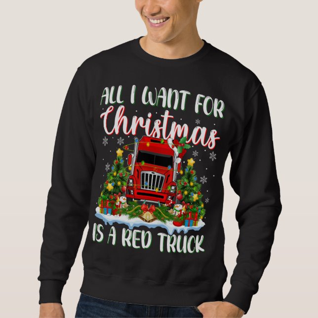 Sweatshirt Xmas Lighting Père Noël Tout Ce Que Je Veux Pour N (Devant)