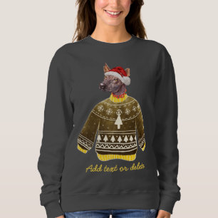 Sweatshirt Xoloitzcuintle chien laide Noël chien maman