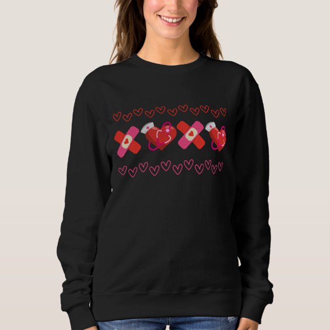 Sweatshirt XOXO Medical Valentine's Day Shirt  (Devant)