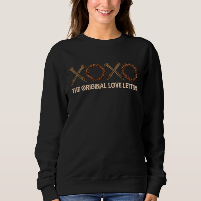 Sweatshirt XOXO The Original Love Letters Christian Pastel Ea (Devant)