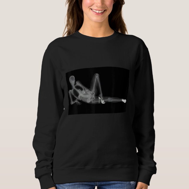 Sweatshirt Xray image of a woman high heels and underwear Xra (Devant)