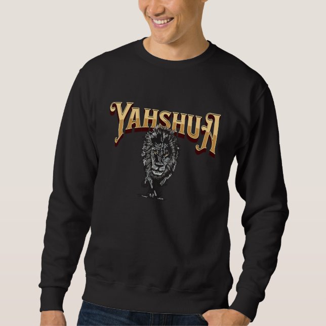 Sweatshirt Yahshua Is King  Bible Scripture Quote Hebrew Isra (Devant)