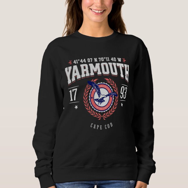 Sweatshirt Yarmouth Massachusetts Cape Cod MA Nautical Beach  (Devant)