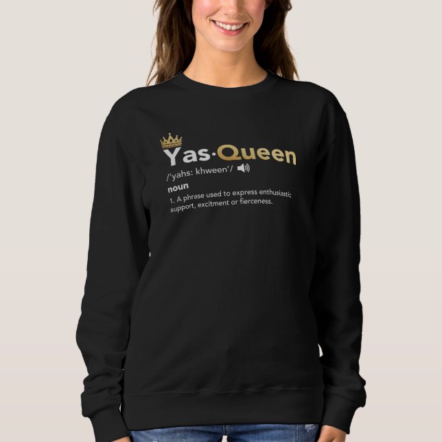 Sweatshirt Yas Queen - Définition, reine d'araignée (Devant)