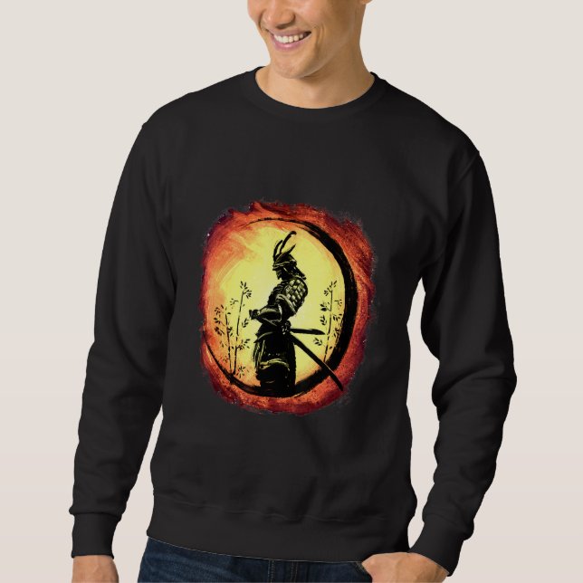 Sweatshirt Yasuke Black Japonais Samurai Bushido Guerrier Jap (Devant)