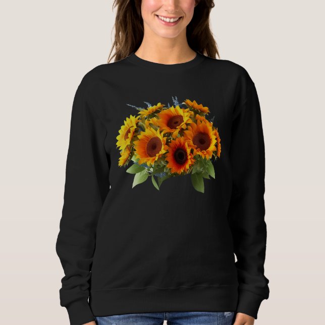 Sweatshirt Yellow Sunflower Cute summer Sun flowers Floral Po (Devant)