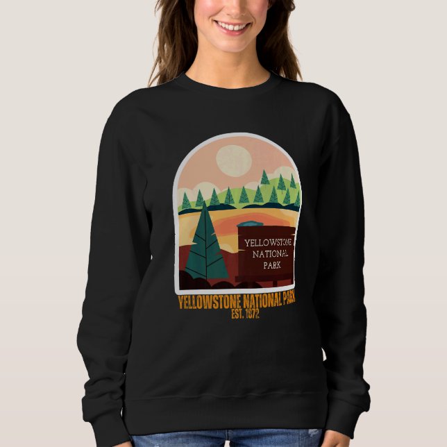 Sweatshirt Yellowstone National Park South Wyoming State Souv (Devant)