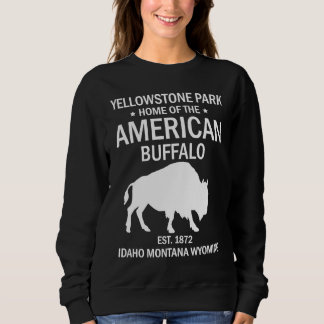 Sweatshirt Yellowstone National Park US Bison Buffalo