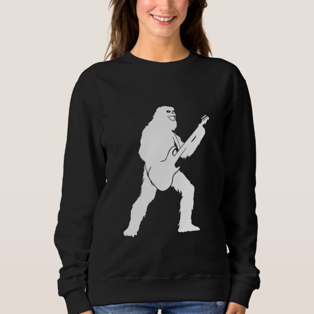 Sweatshirt Yeti Jamming Avec Silhouette De Guitare Électrique (Devant)