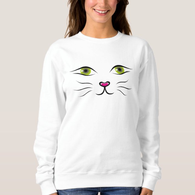 Sweatshirt yeux de chat (Devant)