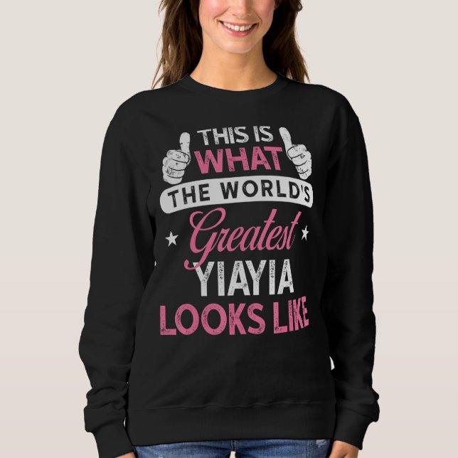 Sweatshirt Yiayia World Le Plus Grand Yiayia (Devant)