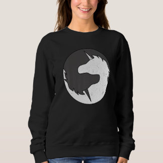 Sweatshirt Yin and Yang Unicorn Mythical Creatures Meditation