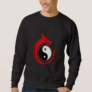 Sweatshirt Yin Et Yang Dragon Imaginaire Asiatique Mythe Magi