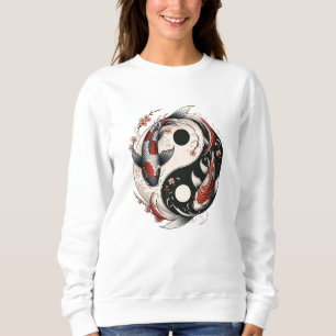 Sweatshirt Yin et Yang Poisson Koi Japonais