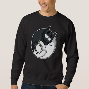Sweatshirt Yin Yang Symbole Chat Chien Animal Cute Animaux Pr