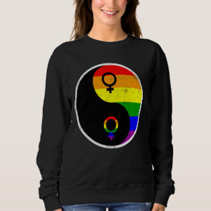 Sweatshirt Ying Yang Rainbow Gay Lgbt Pride Support
