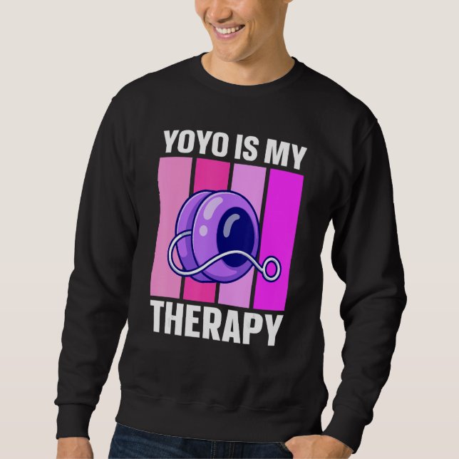 Sweatshirt Yo Yo Est Mon Thérapie Rétro Yo Yo Yo (Devant)