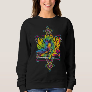 Sweatshirt Yoga Boho Flower Blossom Sacred Geometry Lotus