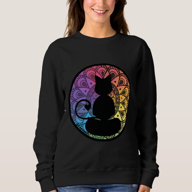 Sweatshirt Yoga Chat Mandala (Devant)