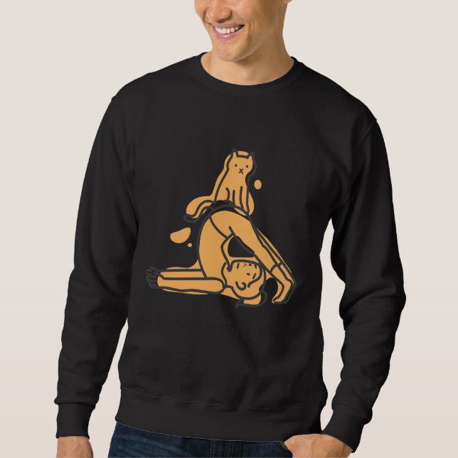 Sweatshirt Yoga de chat 33 (Devant)